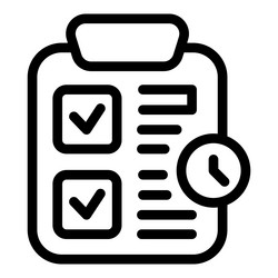 clipboard showing check marks representing tasks vector image