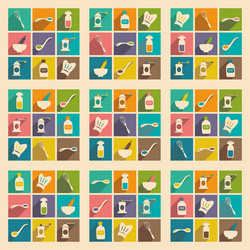 flat with shadow concept and mobile application vector image