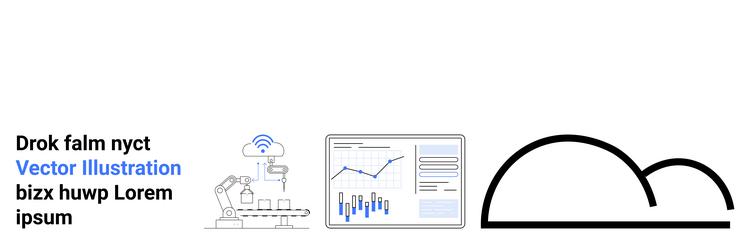 graphical interface of automated industry vector image