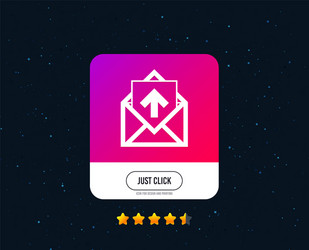 mail icon envelope symbol outbox message sign vector image