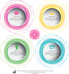 Circle colorful can be used for workflow layout vector