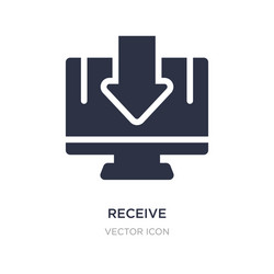 receive icon on white background simple element vector