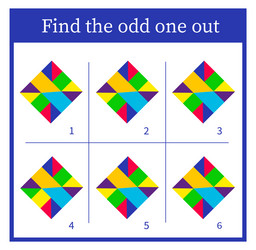 find the odd one out logic puzzle for children vector image