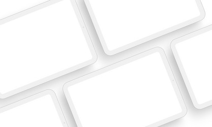 tablet computer clay mockup for mobile app design vector