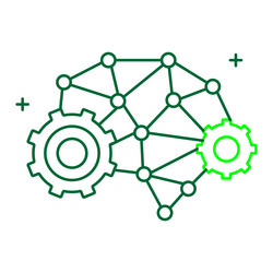 ai technology and machine learning icon design vector image