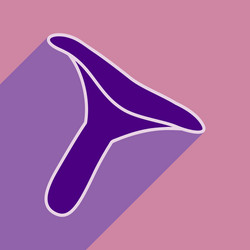 flat with shadow icon and mobile application vector image