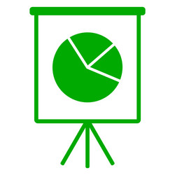 pie chart and flipchart vector image