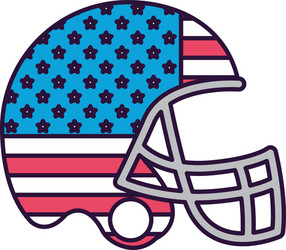 American football with flag usa isolated icon vector