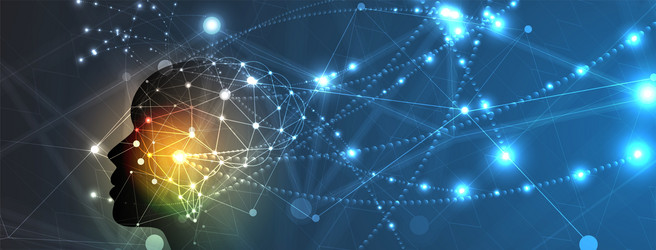 artificial intelligence technology web background vector image