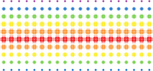 Asic processor shape halftone spectrum grid vector