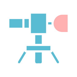 camera on tripod with softbox simple flat design vector image