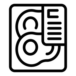 computer hardware icon with two cpu representing vector image