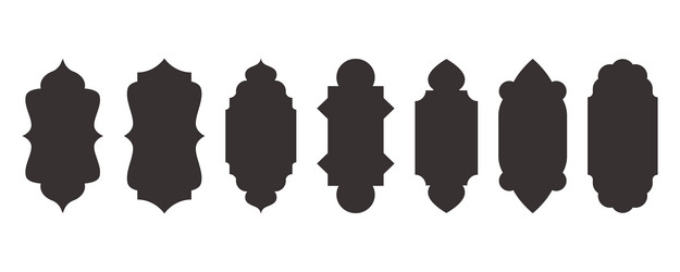islamic shapes ramadan window frame design Vector Image