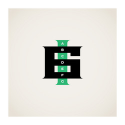 logotype with the number 61 and a vertical word vector image