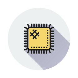 patch icon on round background vector image