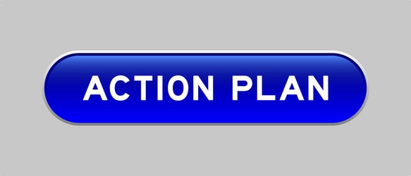 blue color capsule shape button with word action vector image