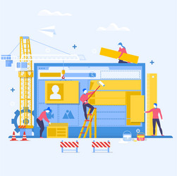 designing a website or applicationwebsite under vector image