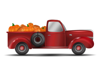 Farm semi truck for agriculture and livestock Vector Image