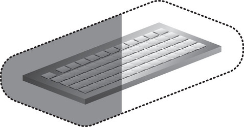 isolated keyboard device design vector image