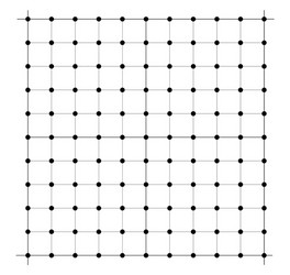 Measured grid graph plotting corner ruler vector