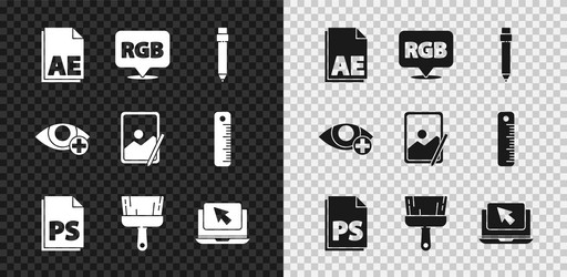 set ae file document speech bubble with rgb vector image