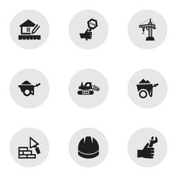 set of 9 editable structure icons includes vector image