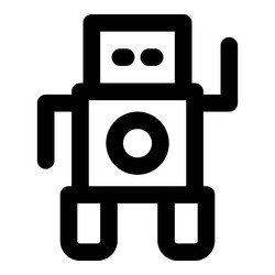 smart robot programmable by computer vector image