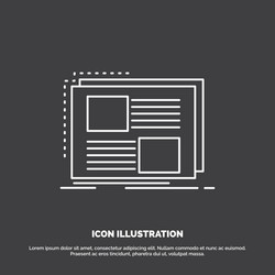content design frame page text icon line symbol vector image
