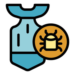 logic bomb threatening data security with malware vector image