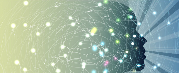 artificial intelligence technology web background vector image