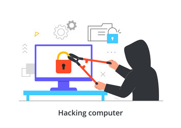 Cyber Hacking Concept vector image