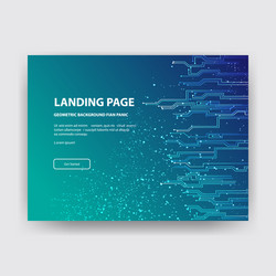 landing page template with gradient modern webpage vector image