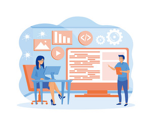 software engineer concept web design vector image