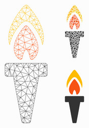 torch mesh network model and triangle vector image