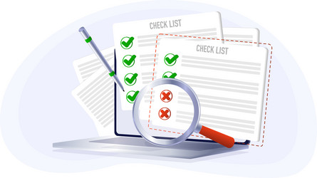 check list on computer choice yes vector image