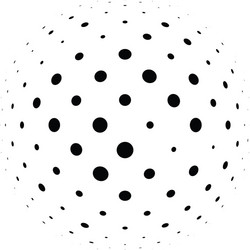 half-tone dots circles dotted element sphere orb vector image