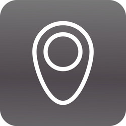 pin pointer location block gradient style icon vector image