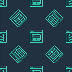 set line search engine mysql code and server data vector image