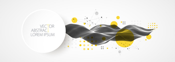 abstract wave is made in a frame style vector image