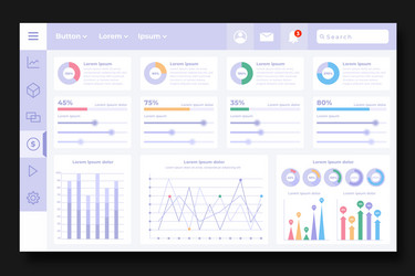 dashboard business user panel vector image