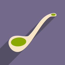 flat with shadow icon and mobile application ladle vector image