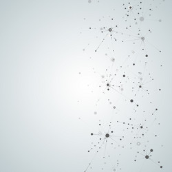 molecular atom line connection background vector image