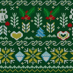 seamless patterns with knitted elements vector image