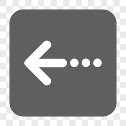 send left rounded square button vector image