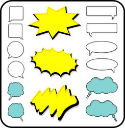 Speech Bubbles and Burst Elements vector image
