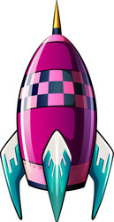 A rocket with pointed tip vector