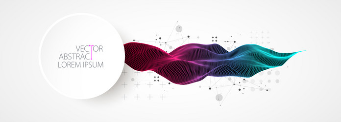 abstract wave is made in a frame style vector image