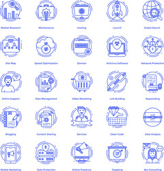 Seo icons pack vector