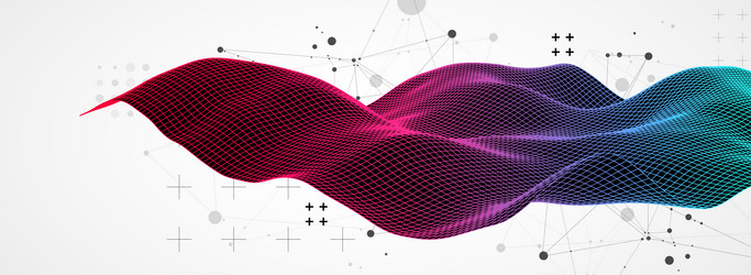 Abstract Wave Data Flow vector image