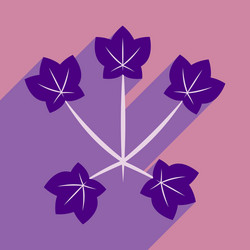 flat with shadow icon and mobile application maple vector image